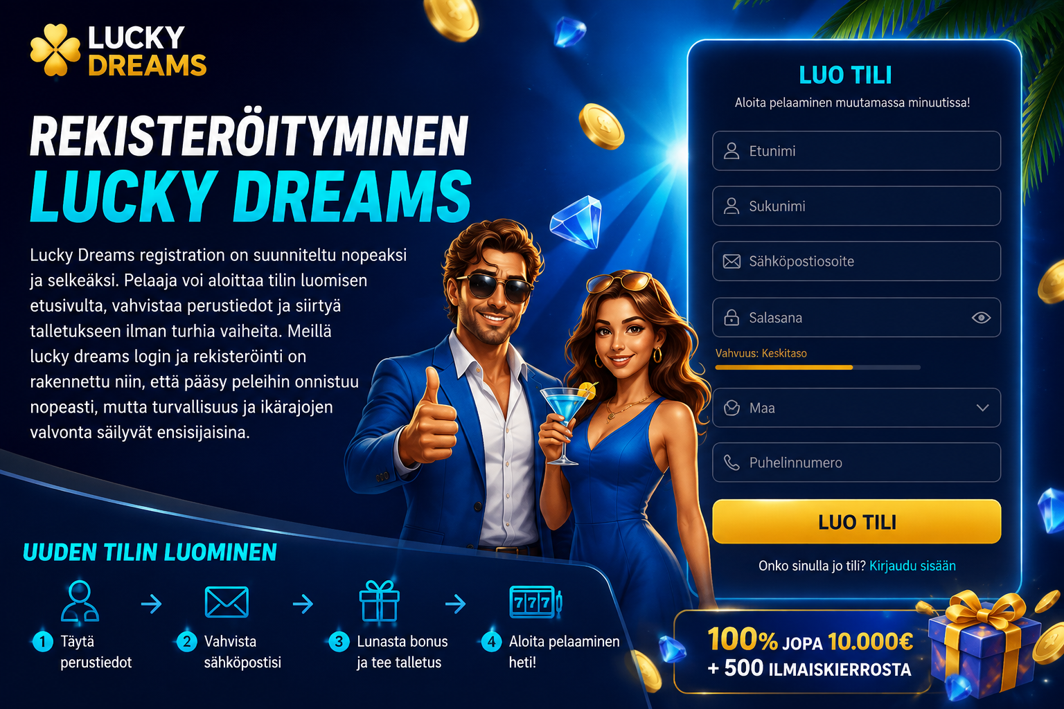 Lucky Dreams -pelivalikoima